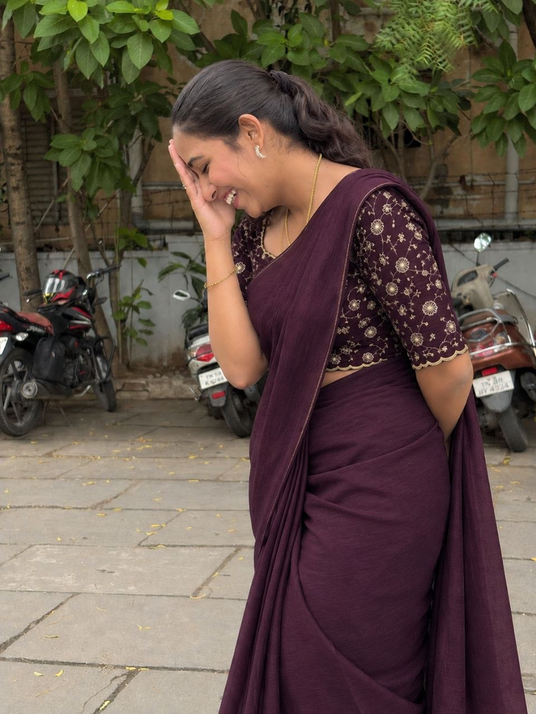 Embellished daily wear saree