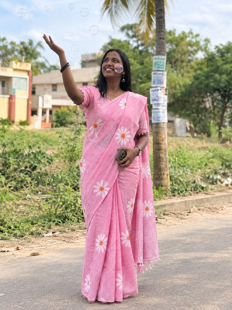 Kadhi cotton sunflower saree